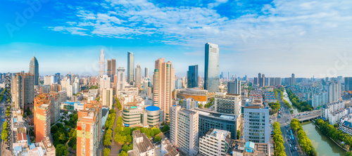 Photography City night view of Wuxi City, Jiangsu Province, China