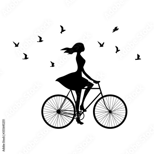 girl on bicycle