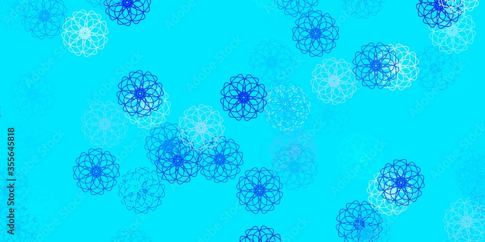 Light BLUE vector natural backdrop with flowers. Light BLUE vector natural backdrop with flowers.