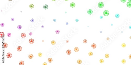 Light Multicolor vector natural artwork with flowers.