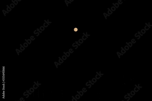 Full moon in the night sky