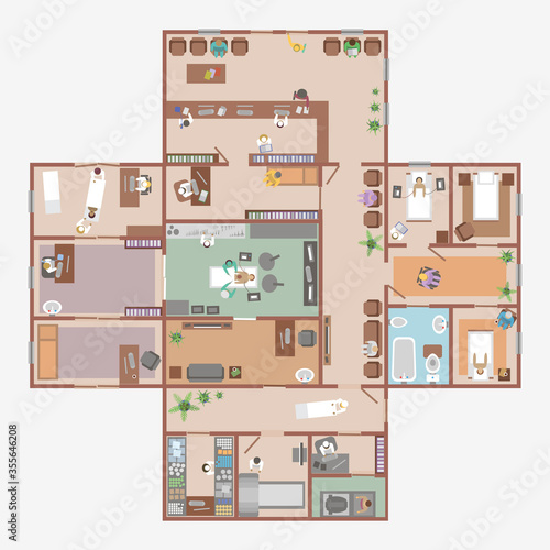 Hospital. (Top view)