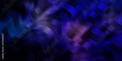 Dark Pink, Blue vector template with lines. Colorful illustration in abstract style with bent lines. Pattern for websites, landing pages.