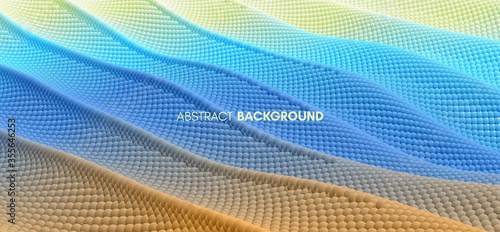 Abstract background with dynamic particles. Texture. 3d vector Illustration.