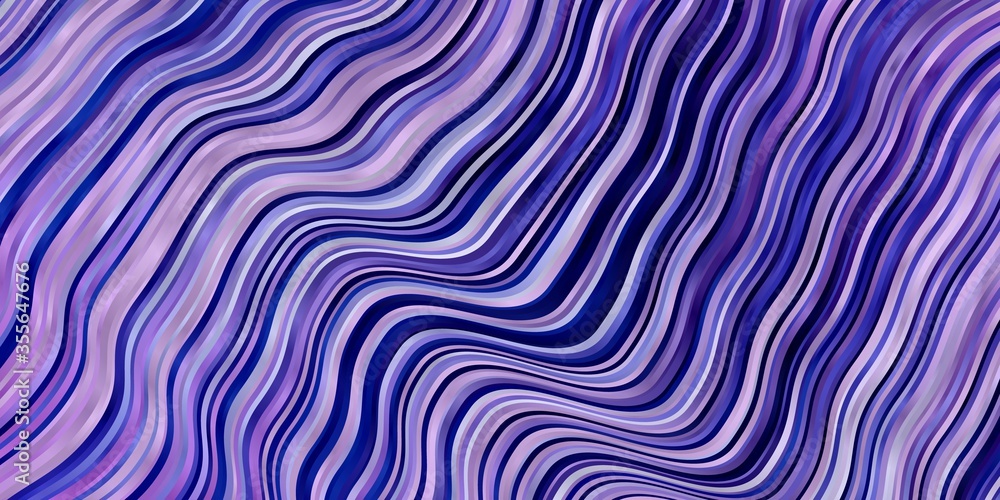 Fototapeta premium Light Pink, Blue vector layout with curves. Illustration in abstract style with gradient curved. Pattern for business booklets, leaflets