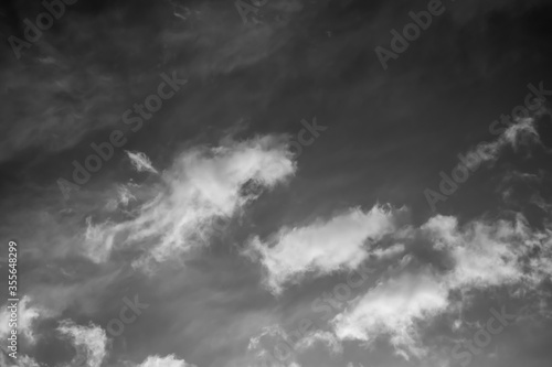 sky with clouds grayscale landscape