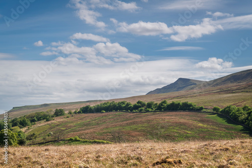 A summer three images HDR picture of Wild Boar Fell, in the Yorkshire Dales National Park, taken from Wharton Fell in Cumbria photo