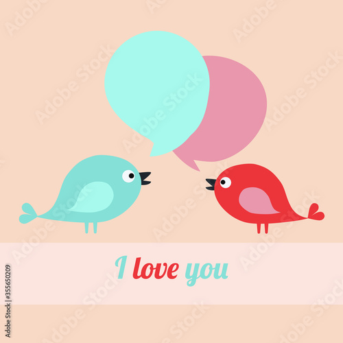 Card with love birds