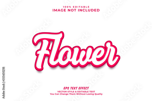 Editable text effect - Flower text effect style