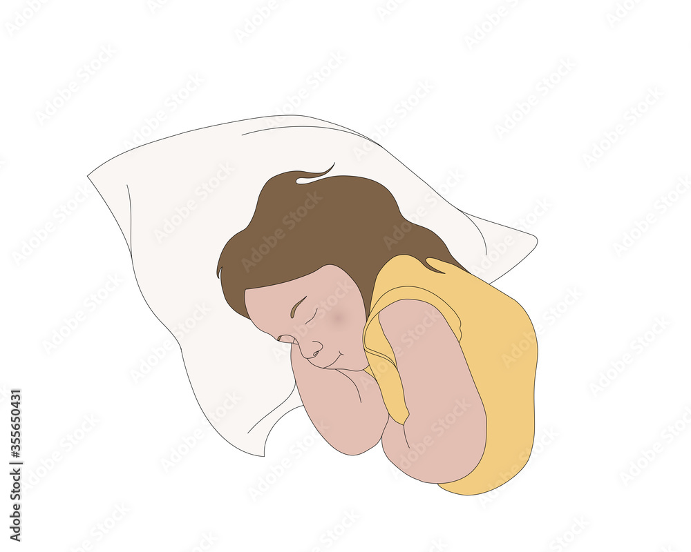Hand Drawn Sketch of Sleeping Man Stock Illustration - Illustration of  sleeping, decumbent: 280247615