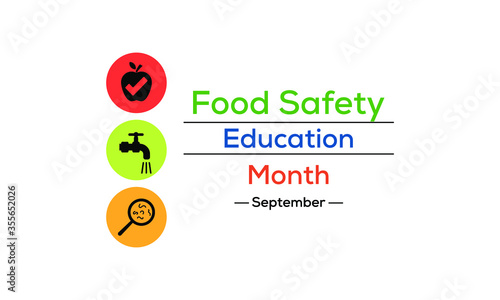 Vector illustration on the theme of National Food safety education month observed each during September.