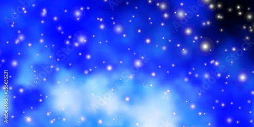 Light BLUE vector layout with bright stars. Modern geometric abstract illustration with stars. Theme for cell phones.