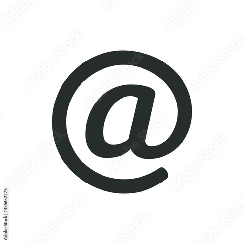 Mail icon in flat style isolated on the white background