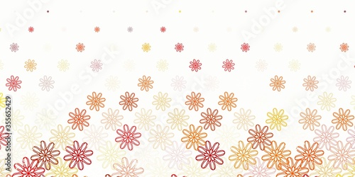 Wallpaper Mural Light Orange vector natural backdrop with flowers. Torontodigital.ca