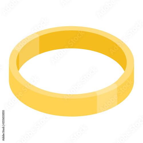 Jewelry gold ring isolated on white background