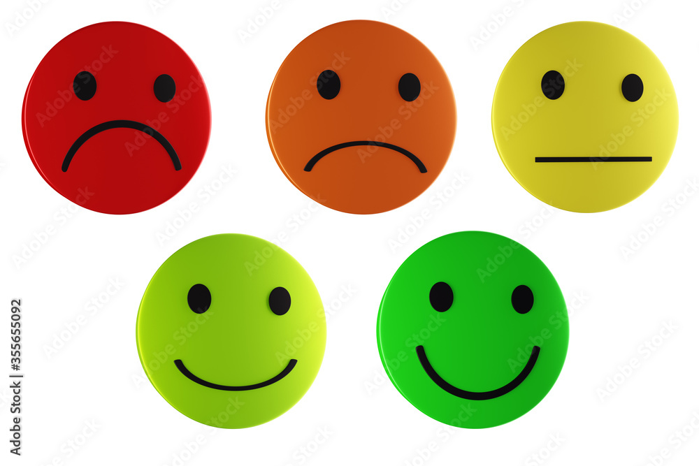 Stimmungs Gesichter Smileys 3D Rendering Stimmungs Gesichter Smileys 3D Rendering