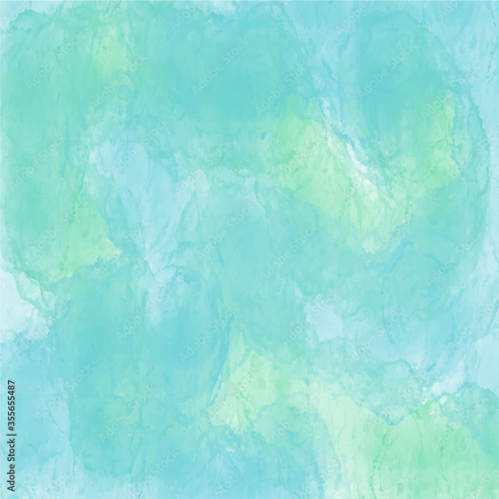 Fototapeta premium Watercolor vector background. Green watercolor textured wallpaper to graphic work