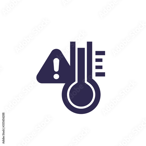 high temperature warning alert icon