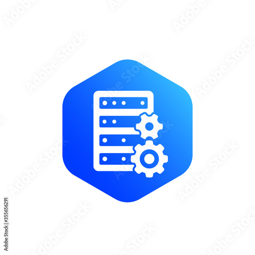 hosting settings vector icon for web