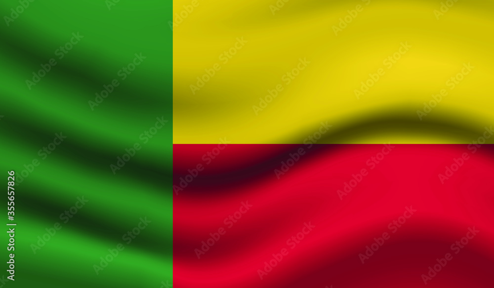 Naklejka premium Benin Vector Flag. Vector illustration.