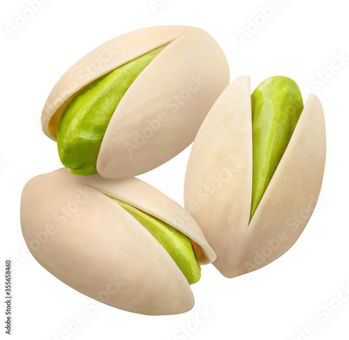 Wallpaper Mural Close-up of delicious pistachios, isolated on white background Torontodigital.ca