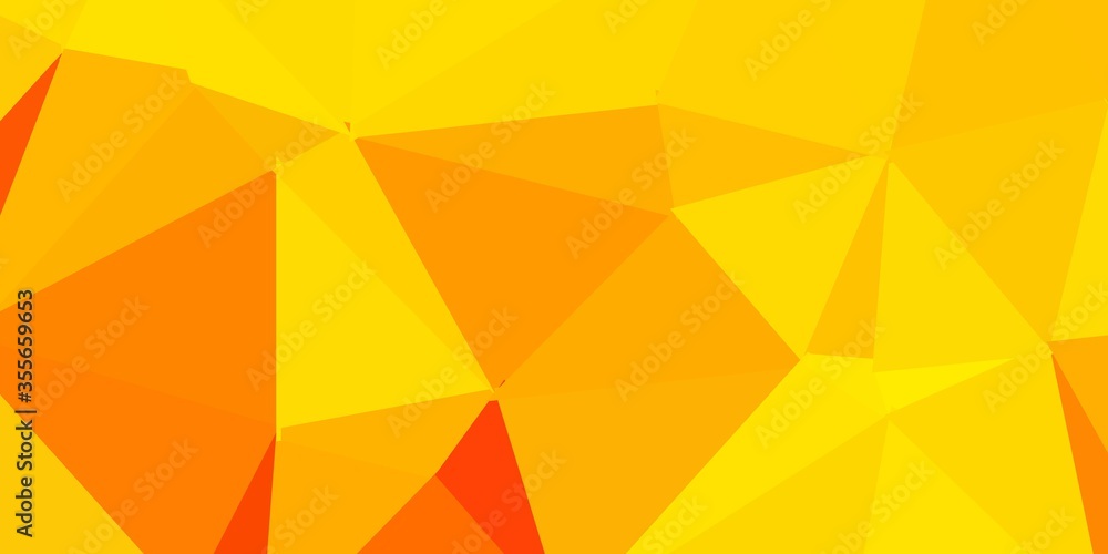 Fototapeta Dark yellow vector triangle mosaic design.