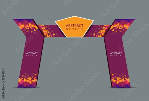 exhibition stand Gate entrance vector with for mock up event displ, arch design