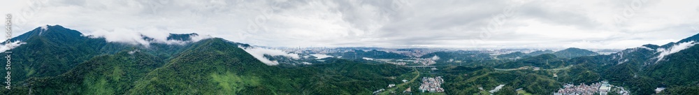 Aerial view of landscape after rain in Shenzhen city,China