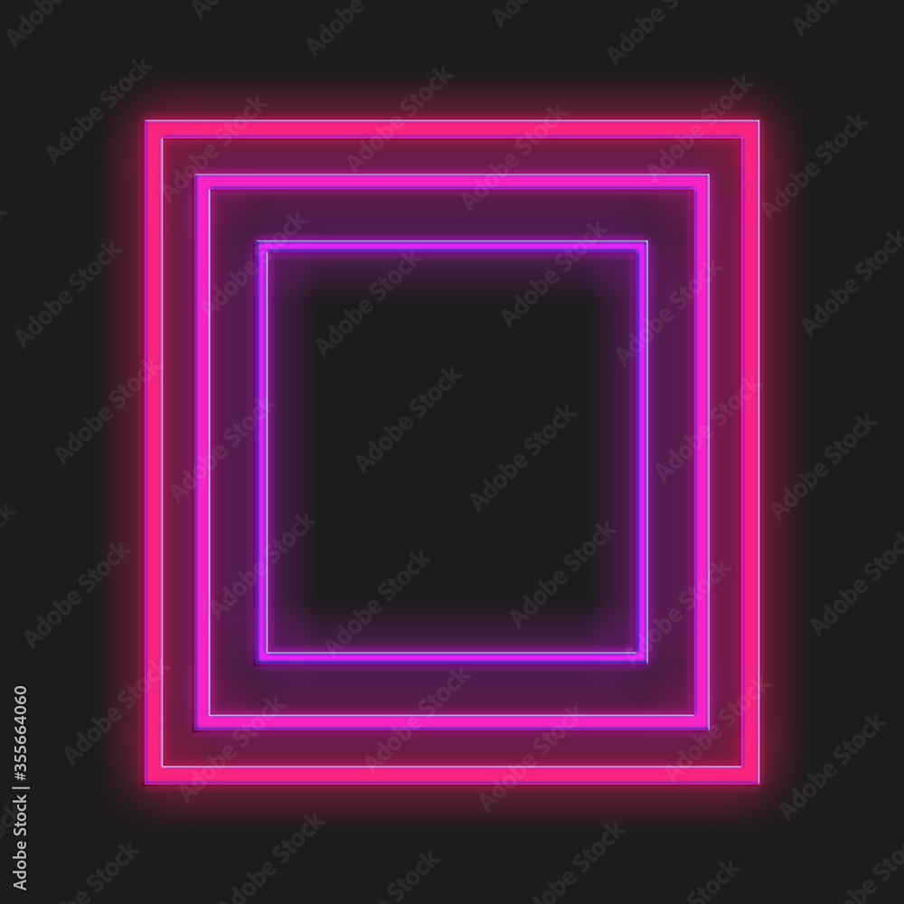 Neon squares on a black background. Seamless pattern, texture. Illustration. Neon squares on a black background. Seamless pattern, texture. Illustration.