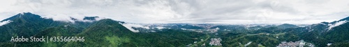 Aerial view of landscape after rain in Shenzhen city,China
