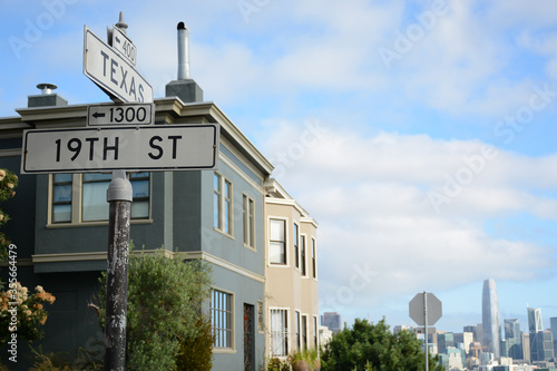 Photography San Francisco California USA - August 17, 2019: View from Potrero Hill on the cr