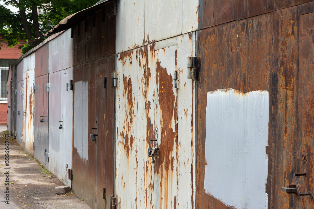rusty garage doors