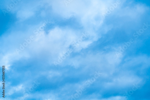 White cloud with blue sky background beautiful