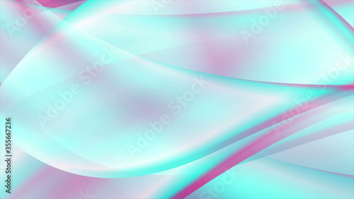 Bright holographic foil liquid waves abstract background