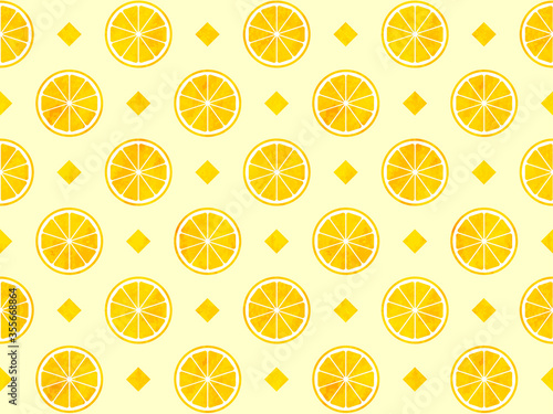 Watercolor texture background of orange slices