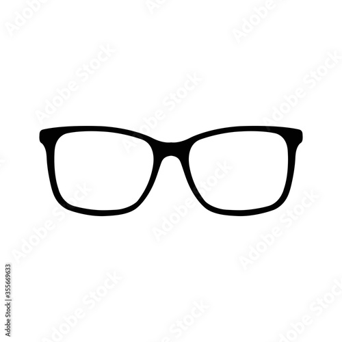 glasses icon vector, eyeglasses symbol. accessory pictogram, flat vector sign isolated on white background