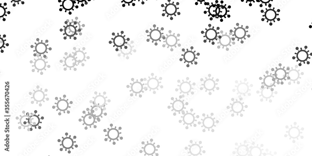 Obraz premium Light gray vector texture with disease symbols.