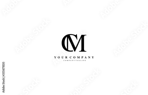 Letter CM Minimalist Modern Logo Design
