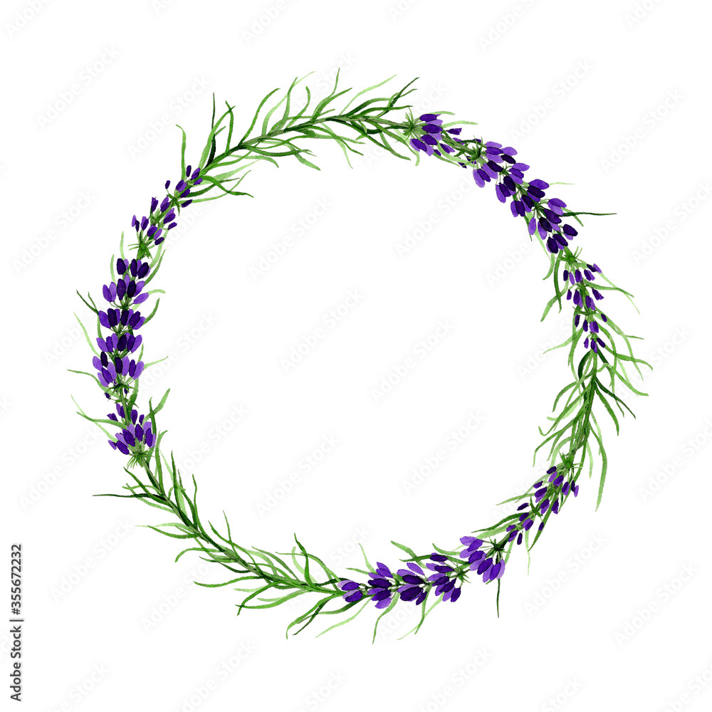 watercolor lavender wreath watercolor lavender wreath