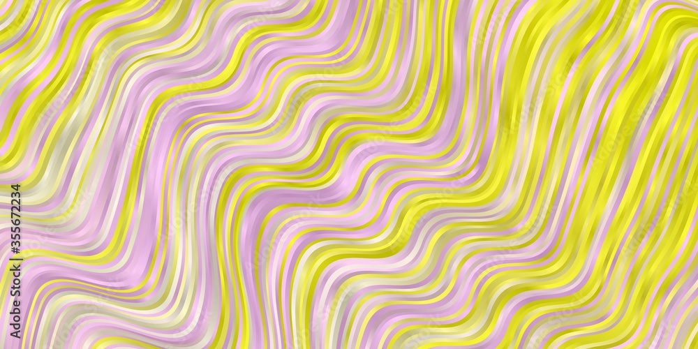 Light Pink, Yellow vector backdrop with circular arc. Illustration in halftone style with gradient curves. Design for your business promotion. Light Pink, Yellow vector backdrop with circular arc. Illustration in halftone style with gradient curves. Design for your business promotion.