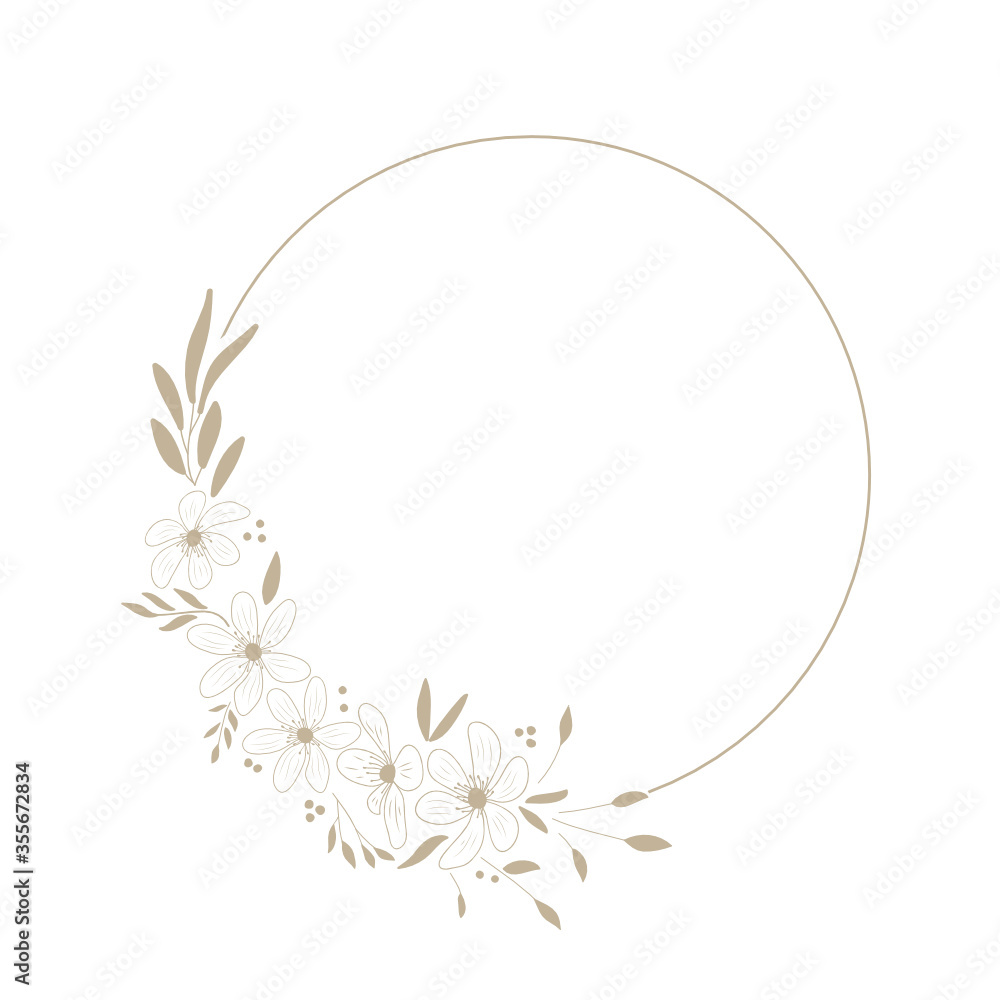 gold floral wreath