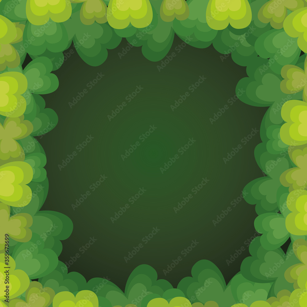 Saint patricks day clovers frame vector design Saint patricks day clovers frame vector design