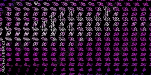Foto Dark Purple, Pink vector pattern with magic elements.