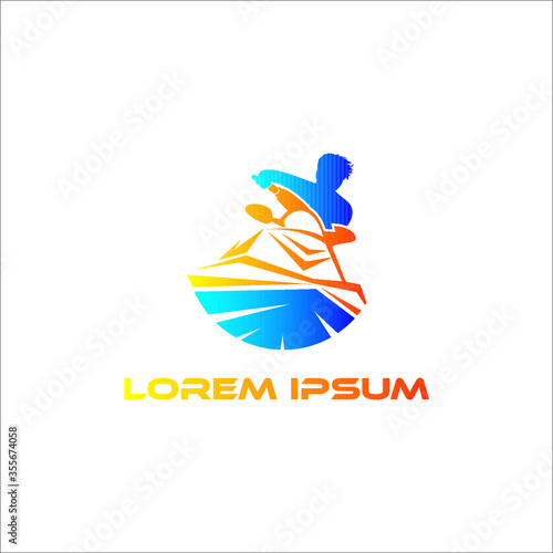 Jet Ski Logo Designs Template Vector Illustration