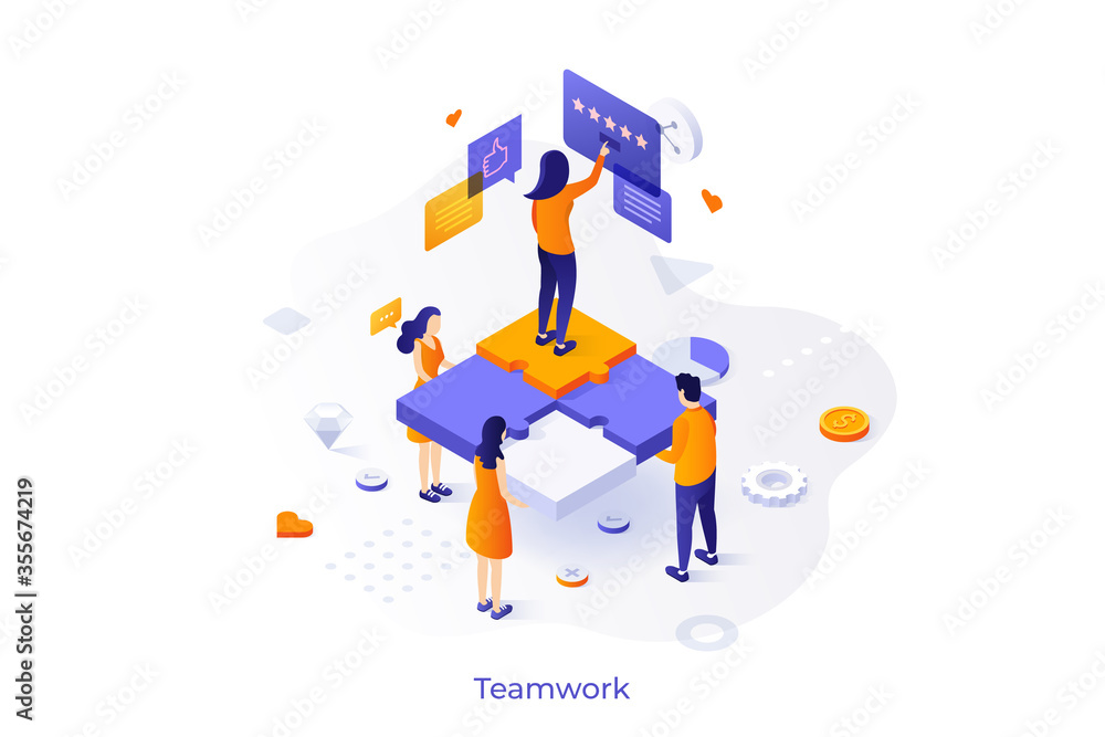 Vector Isometric Concept Vector Isometric Concept