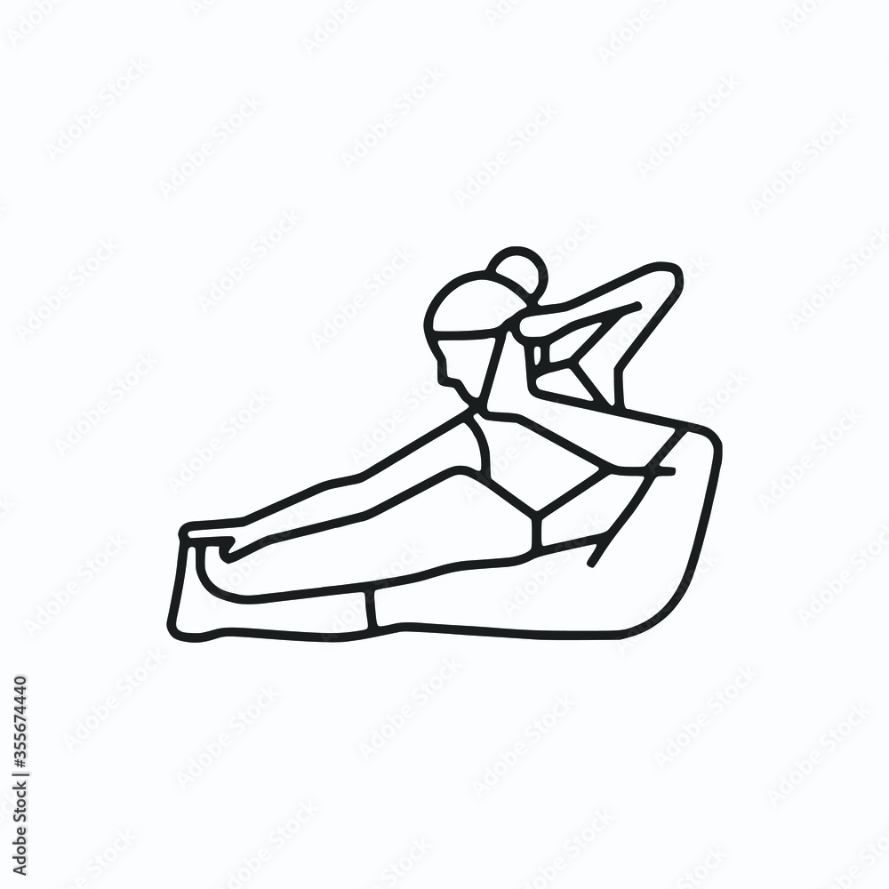 Vector illustration featuring a set of Yoga Pose icons Vector illustration featuring a set of Yoga Pose icons