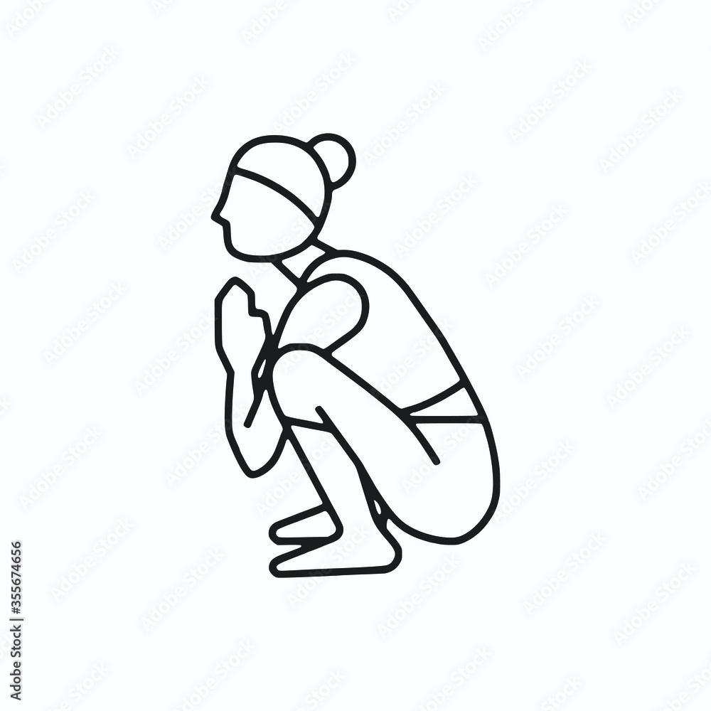 Vector illustration featuring a set of Yoga Pose icons Vector illustration featuring a set of Yoga Pose icons