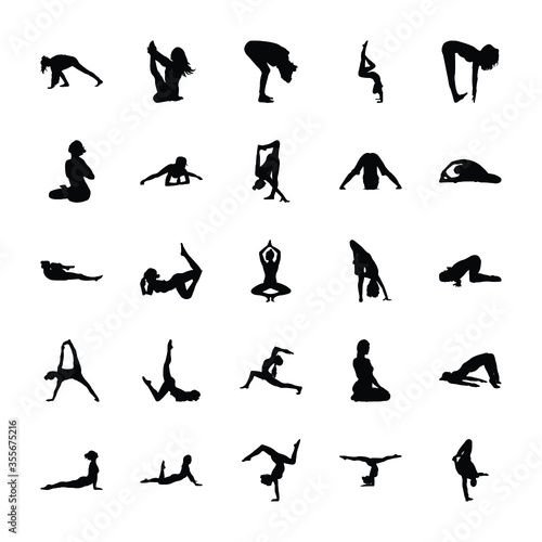 
Pictograms of Yoga and Workout
