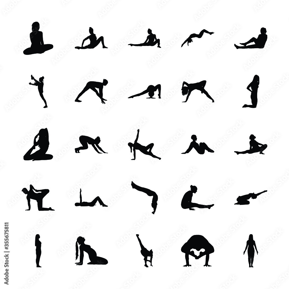 
Gym Exercises Vector Icons
