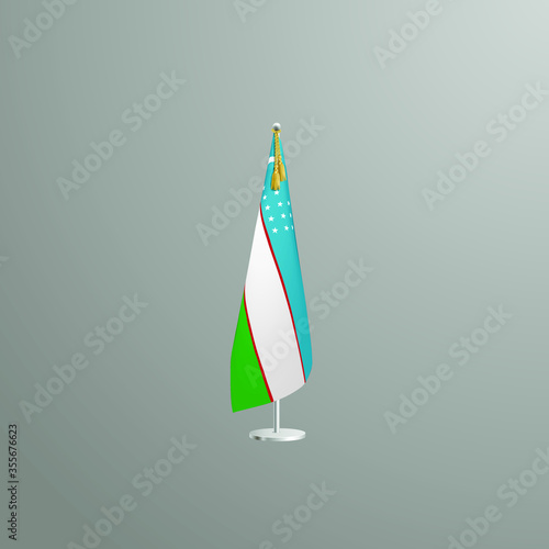 Flag Uzbekistan vector illustration of an abstract flag